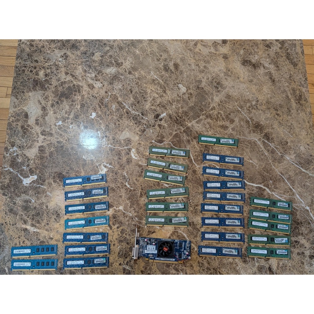 LOT Of 30 14-4gb 15-2gb Sticks Of RAM Extra Graphics Card